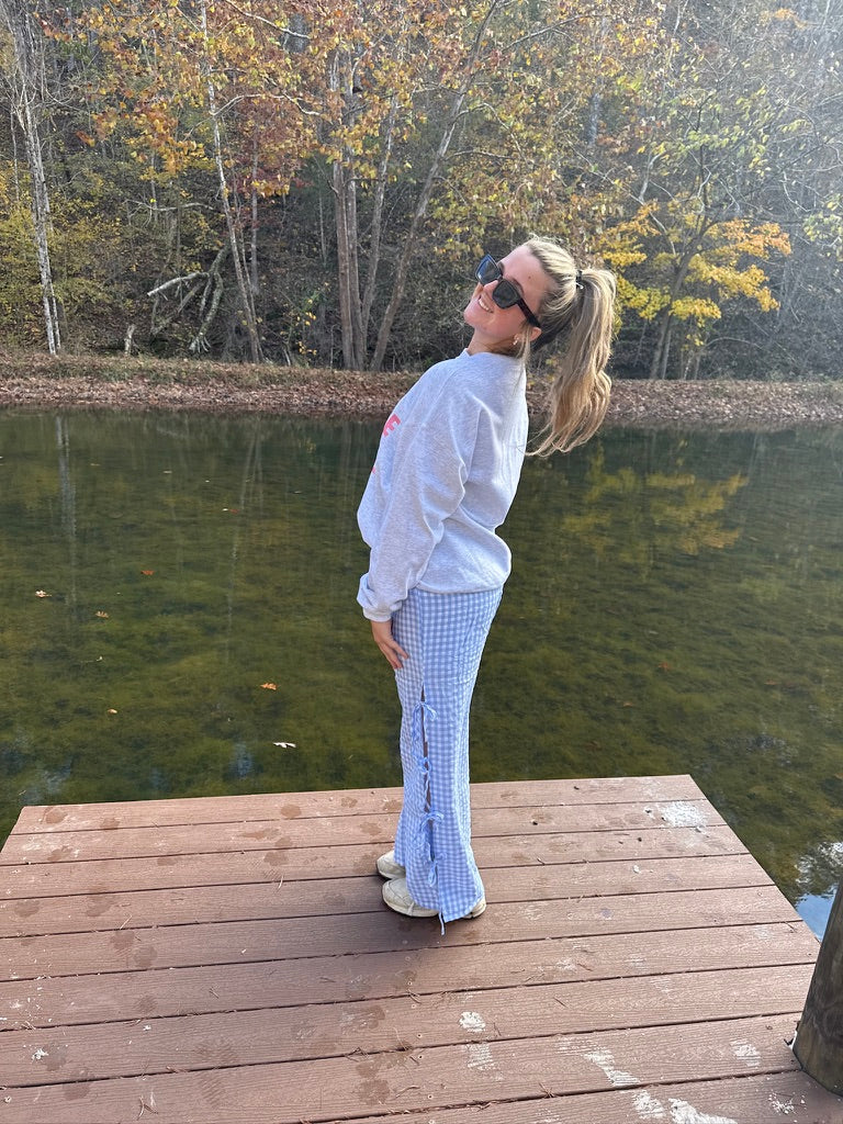 Bow Side Wide Leg Pants