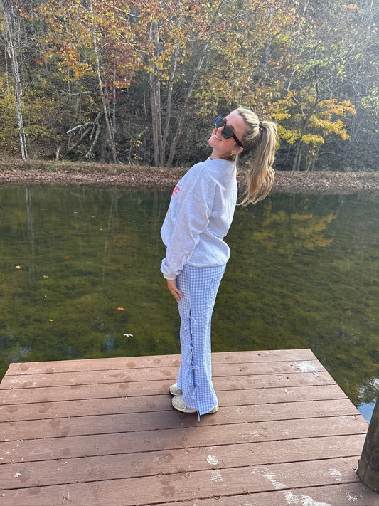 Bow Side Wide Leg Pants