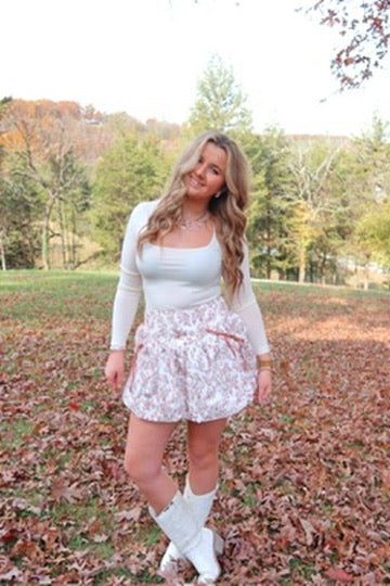 The Babydoll Toile Bubble Skort