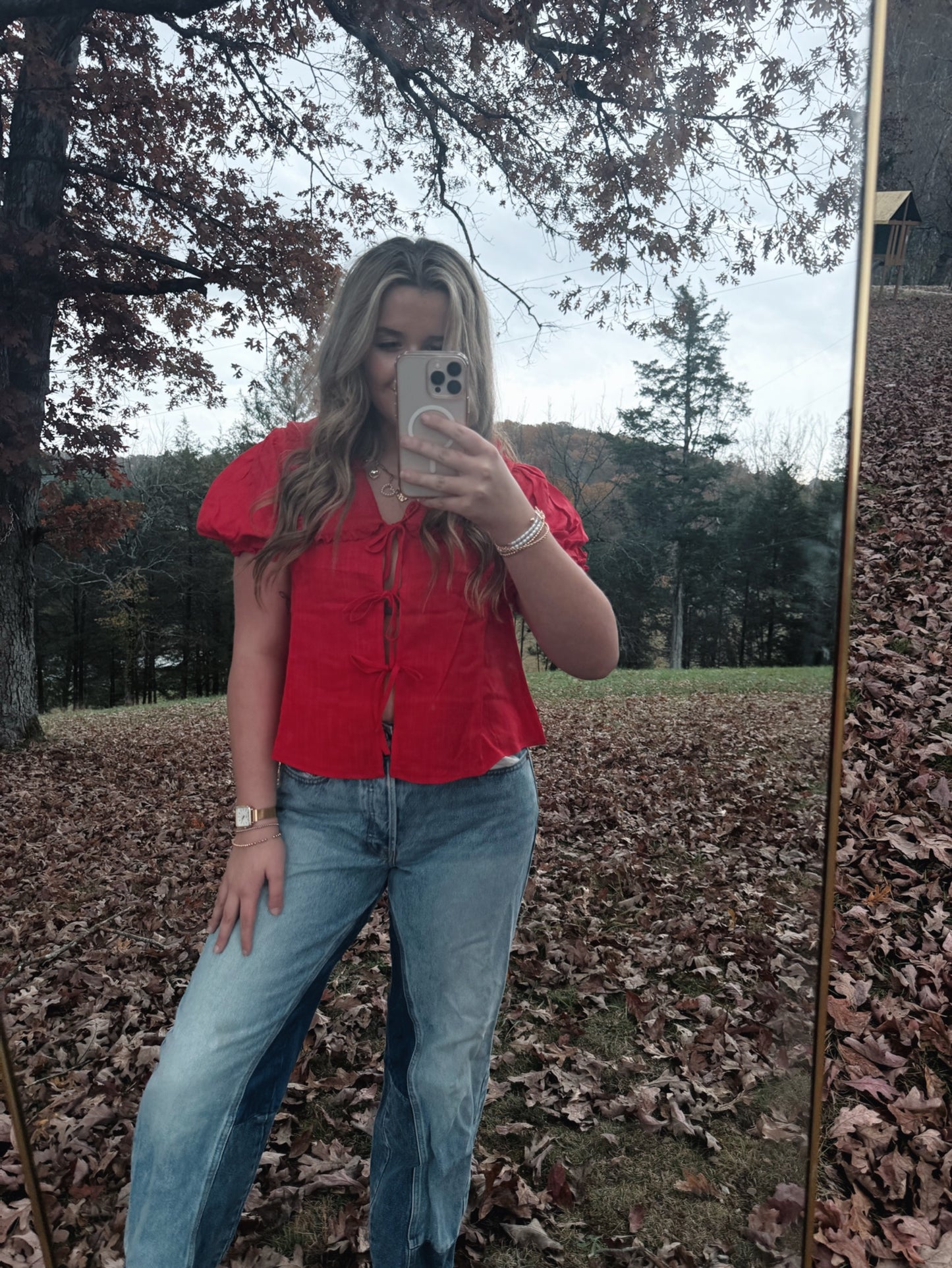 Rosie Red Babydoll Top