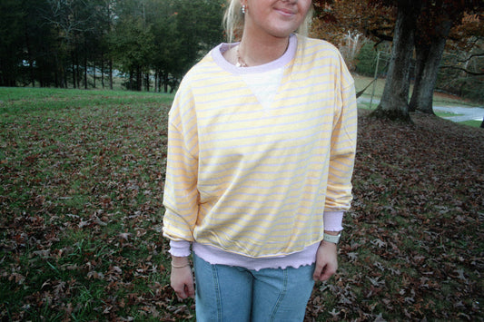 Sunshine Striped Crew Neck